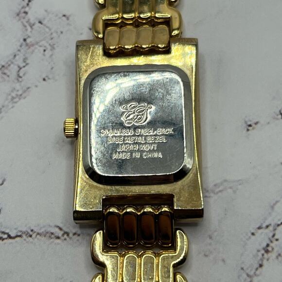 Vintage EJ (Ernest Jones) gold tone and rhinestone watch - Picture 5 of 8